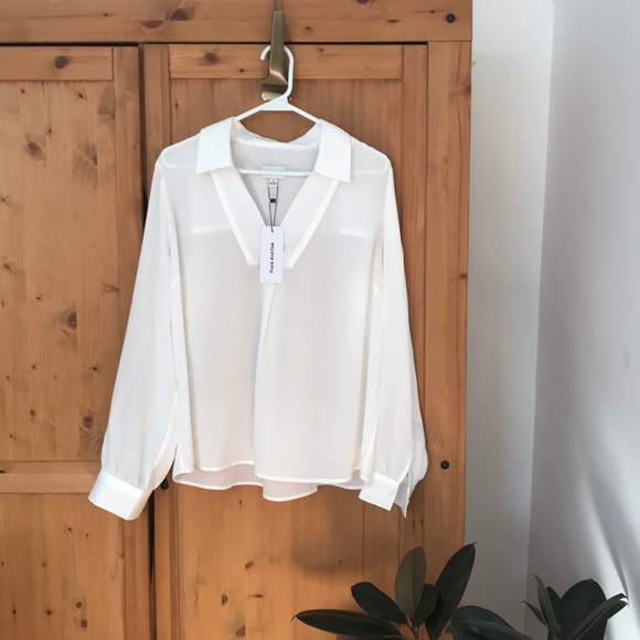 White Sheer Blouse - Picture 1 of 5